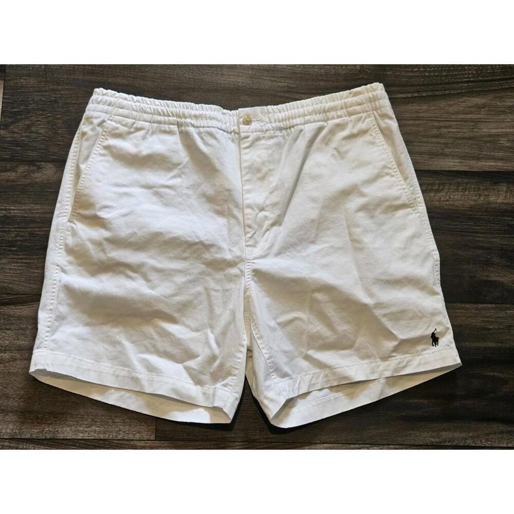 Polo Ralph Lauren Men's Stretch Classic Fit Prepster Chino Shorts White Size XL
